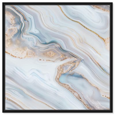 Icy Glitter Stone I Canvas by Art Remedy