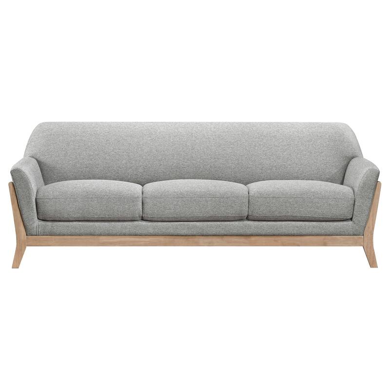 Vaughn Fabric Upholstered Flared Arm Sofa Set Grey