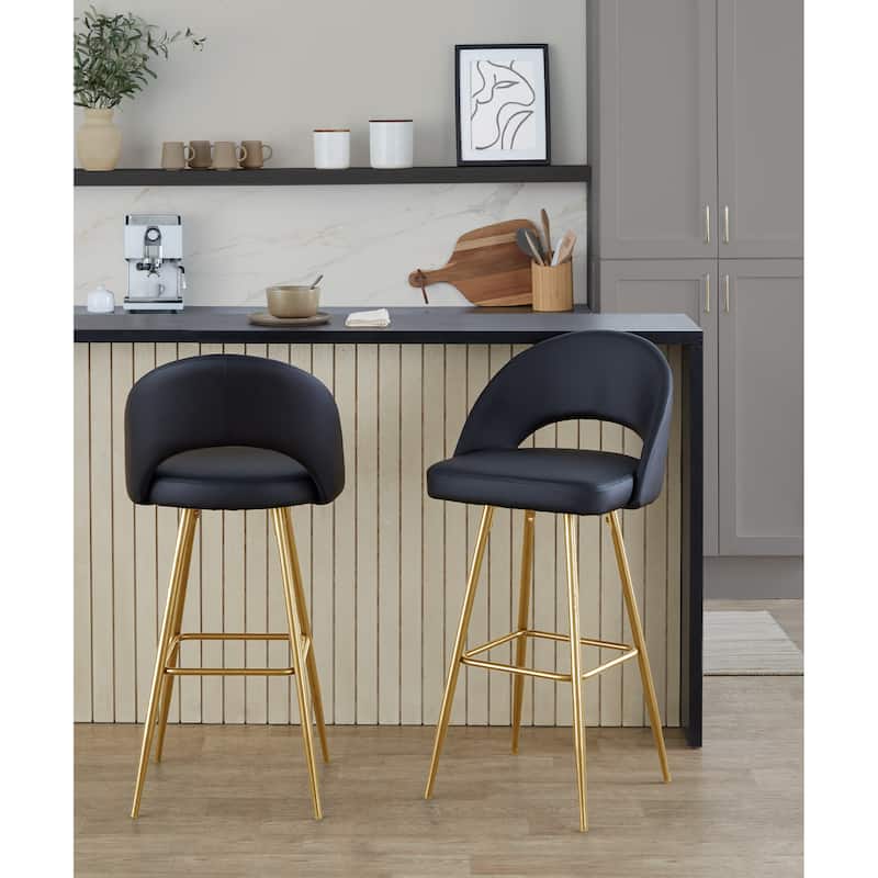 Renee Upholstered 30" Fixed-height Barstool - Set Of 2