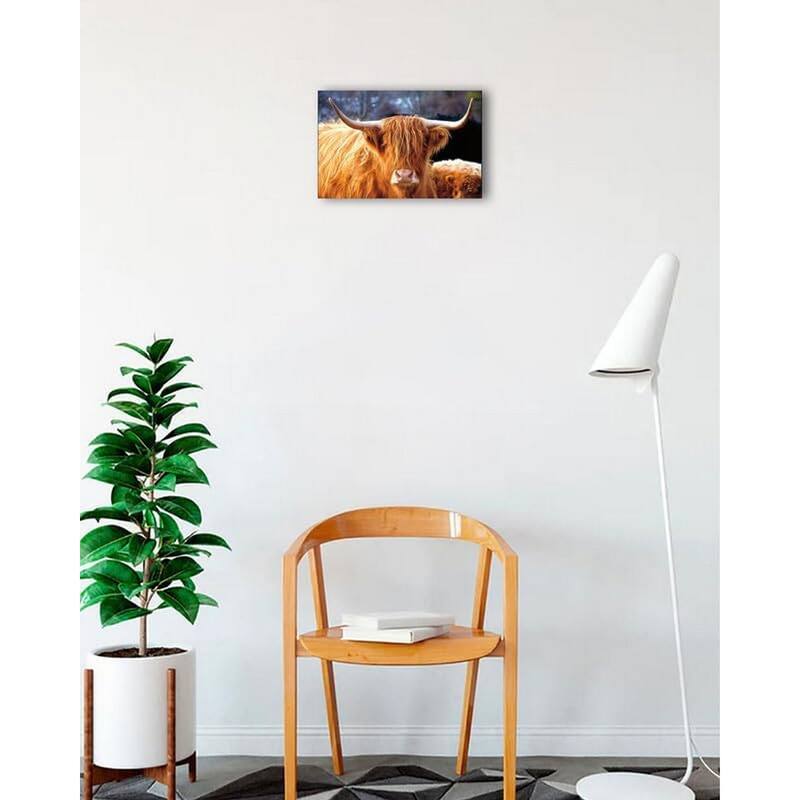 Highland Cow Sunshine Art Poster - Print On Demand - 12 x 18 Inch
