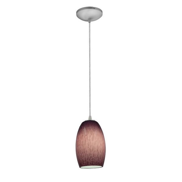slide 2 of 2, Access Lighting Chianti Steel Integrated LED Cord Pendant, Purple Cloud Shade