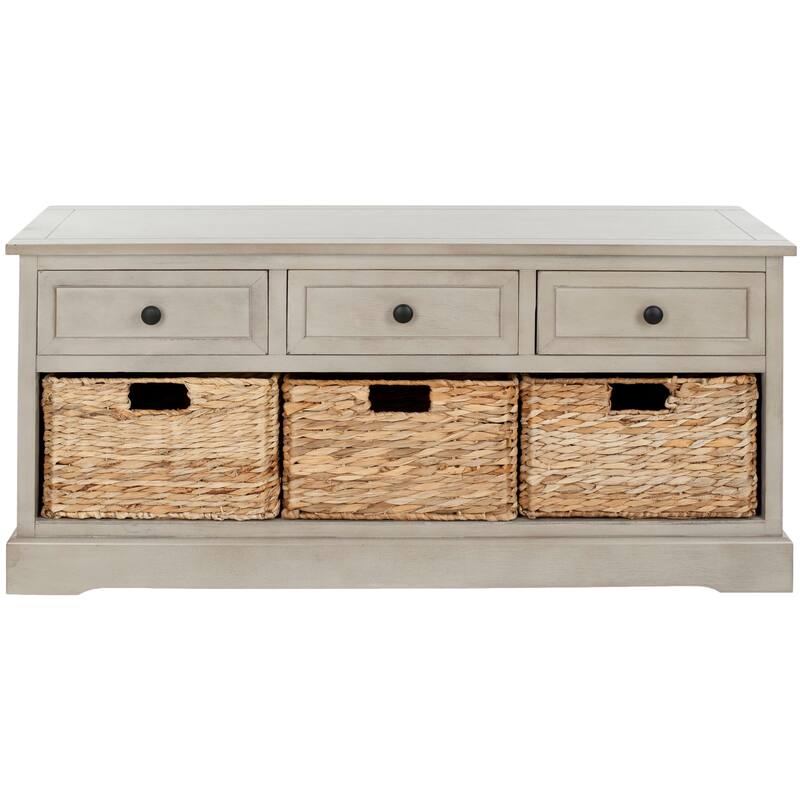 SAFAVIEH Ara Grey 3-Drawer Storage Unit - 42.1" x 15.4" x 19.7" - 42Wx15Dx20H