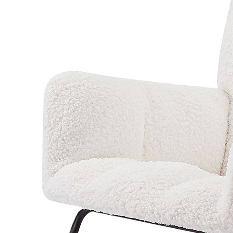 Comfy Upholstered Lounge Chair Rocking Chair with High Backrest - 25.98"L * 34.25"W * 37.79"H