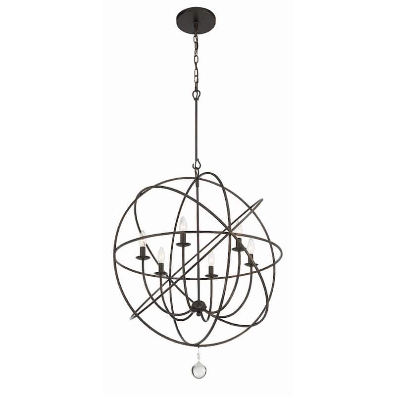 Crystorama Lighting Group Solaris 6 Light 28-1/2" Wide Cage Chandelier