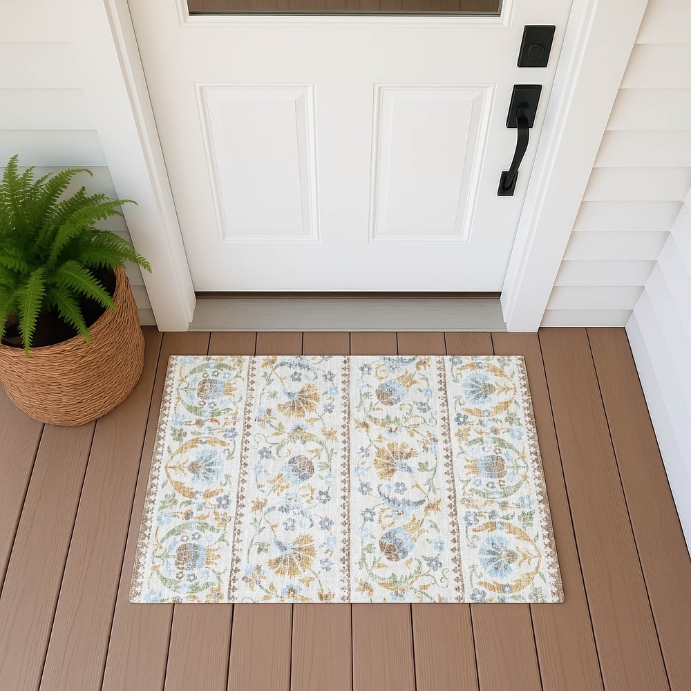 Machine Washable Indoor/ Outdoor Global Alix Chantille Rug