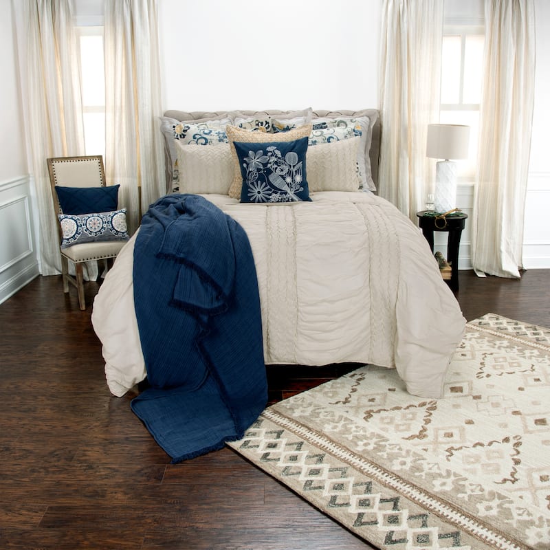 Carley Natural Hand Quilted Cotton Sham