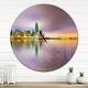 preview thumbnail 8 of 8, Designart 'Hong Kong Panorama at Twilight' Oversized Industrial Wall CLock