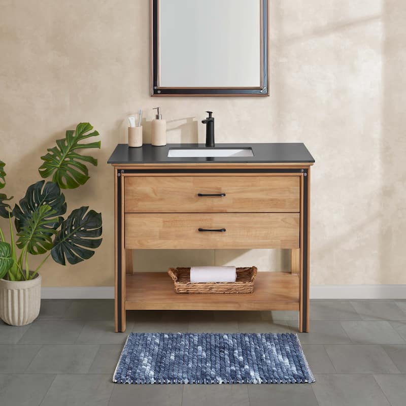 French Connection Space Dye Chunky Chenille Bath Rugs