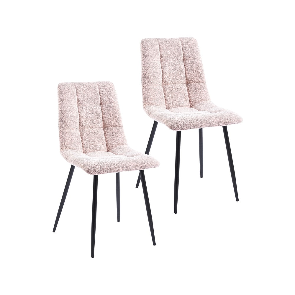 Porthos Home Tomas Fabric Dining Chairs with Steel Legs, Set of 2