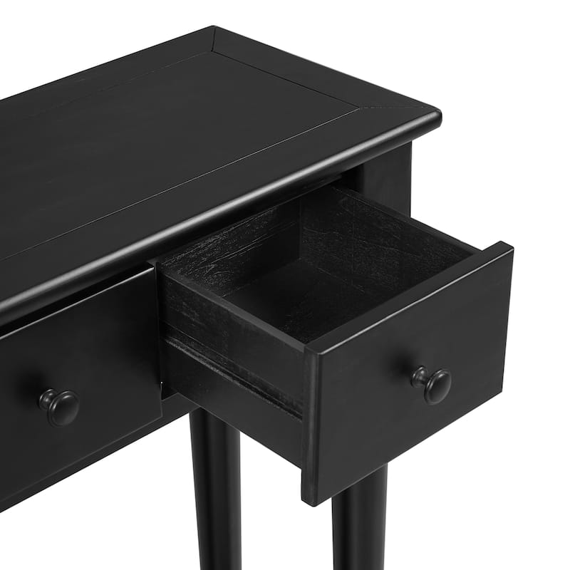 59" Retro Console Table with Open Shelf and 4 Drawers