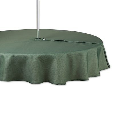 DII Stone Tonal Lattice Print Outdoor Tablecloth With Zipper 60 Round