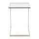 preview thumbnail 11 of 13, Porch & Den Birchshire Stainless Steel/ Glass End Table Stainless Steel/Clear Glass