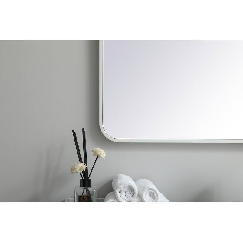 Ezra Soft Corner Metal Rectangular Mirror