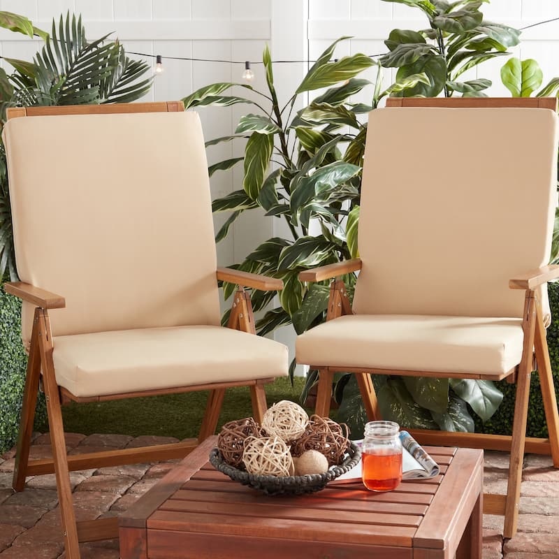 Greendale Home Fashions Outdoor High Back Chair Pad