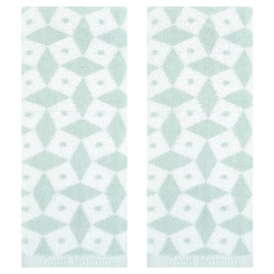 Geometric Pattern Hand Towels, Cotton Soft Absorbent Bathroom Towel for Hand Drying and Face Washing