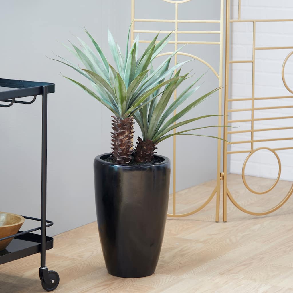 Black Fiberglass Contemporary Artificial foliage