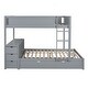 preview thumbnail 15 of 18, Full-over-Full Bunk Bed with Twin size Trundle,Storage and Desk,Space-Efficient Multifunctional Loft Bunk Bed with Storage