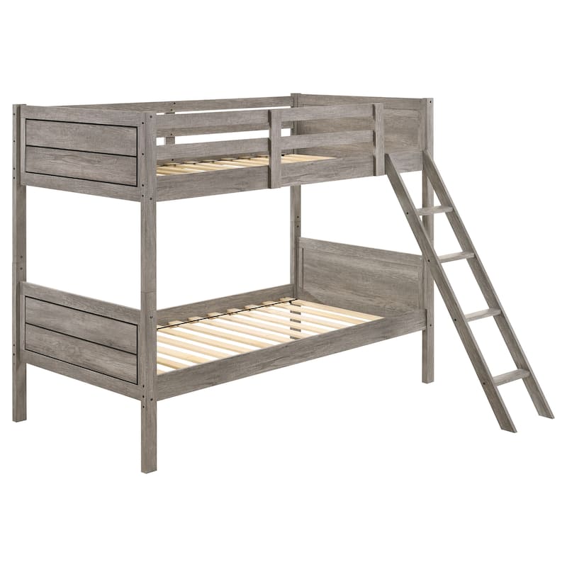 Ryder Weathered Taupe Wood Frame Bunk Bed