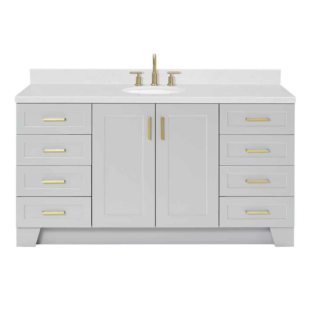 Ariel Q066SCQOVO Taylor 66" Free Standing Single Basin Vanity Set with