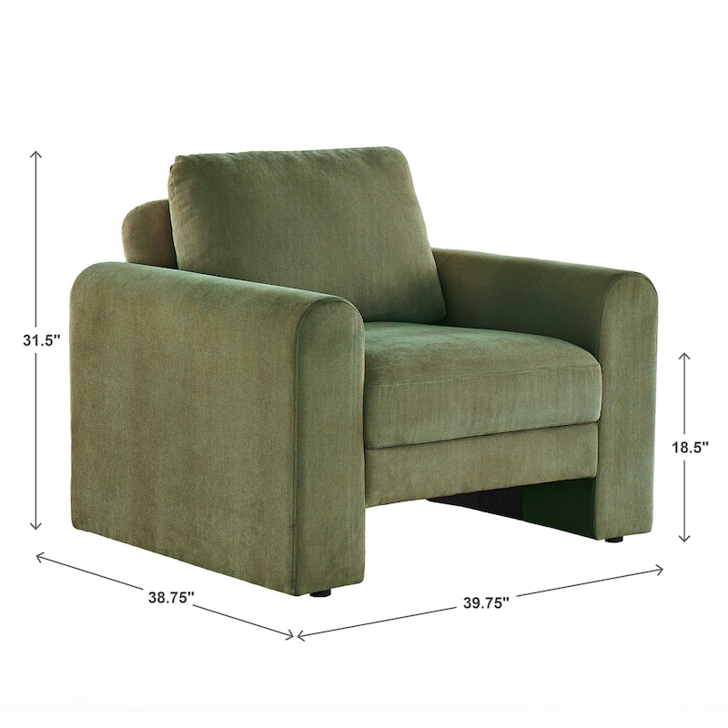 Platt Rounded Arm Chenille Upholstery Accent Chair by iNSPIRE Q Modern