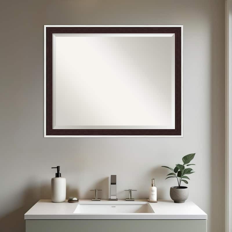 Maya Beveled Framed Bathroom Vanity Wall Mirror