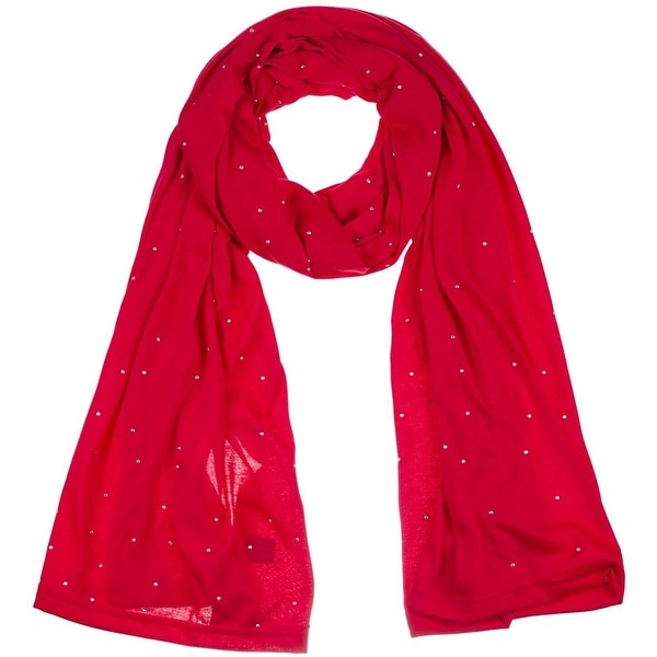 Women's Jersey Rhinestones scarves long plain scarf wrap shawls hijab. Opens flyout.
