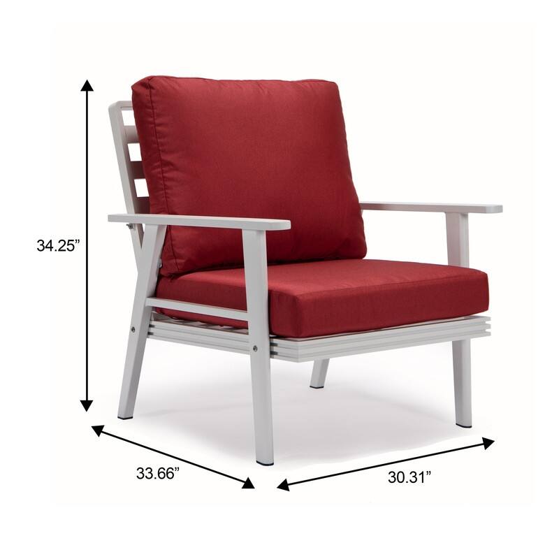 Walbrooke Modern Polyester Upholstery Aluminum Frame wtih Removable Cushion Covers for Indoor Outdoor