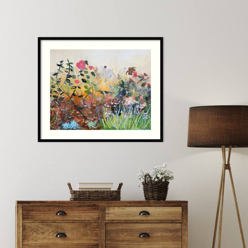 Winter Glow by Claire Whitehead Wood Framed Wall Art Print - Svelte Noir Black