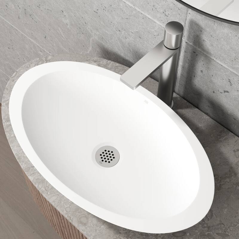 VIGO 1.75" W Vessel Bathroom Sink Grid Drain