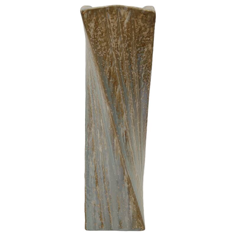 Stoneware Decorative Vase with Drip Glaze Finish Modern Home Decor