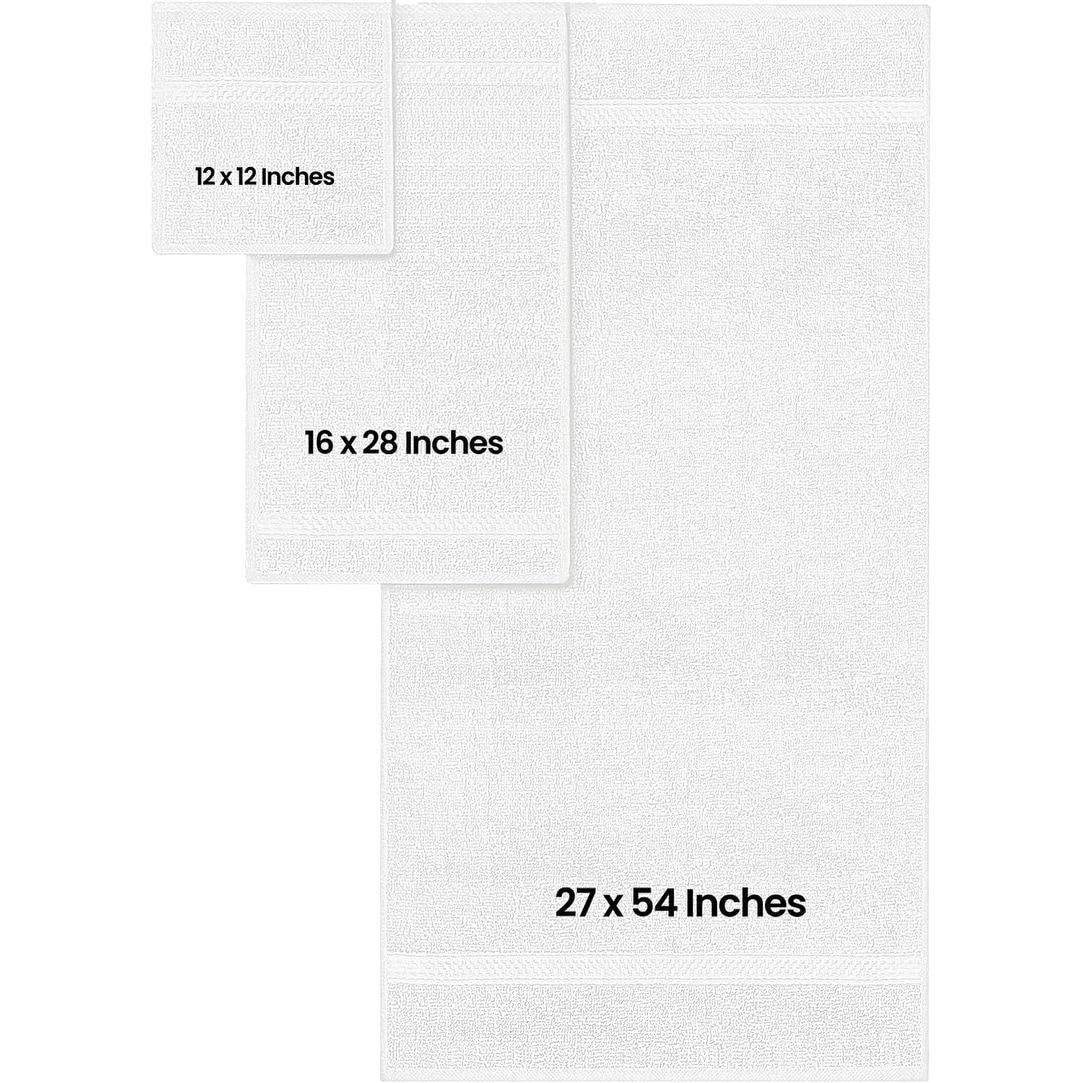 Premium Zero-Twist Cotton Bath Towels | Ultra Absorbent 8-Piece Set  -image