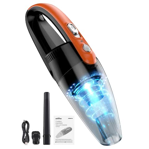 Hommak Car Vacuum, Handheld Vacuum Cleaner Portable & Cordless, Dry 2 in 1 Hand Vacuum 6KPa Strong Suction