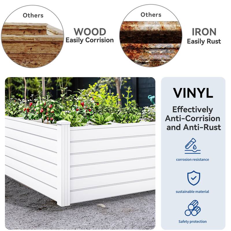 Moasis 4x4x2 FT Resin Raised Garden Bed