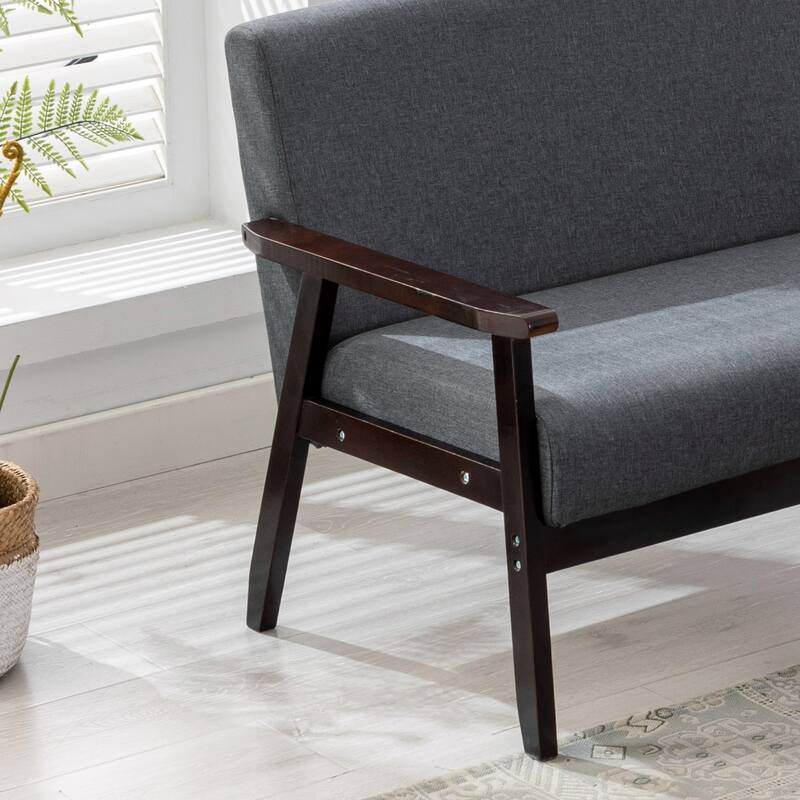 45" Dark Gray Loveseat