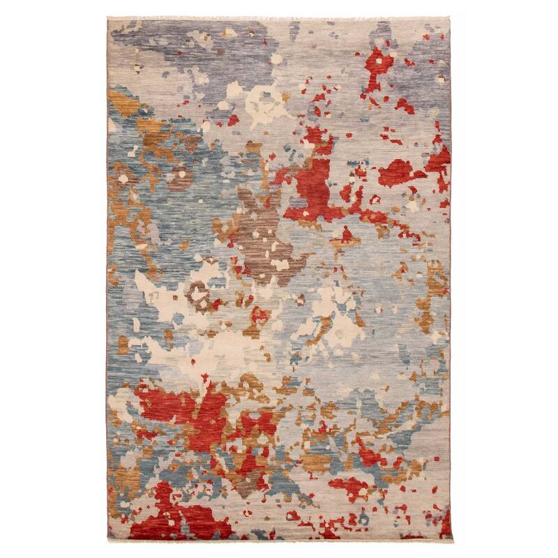 ECARPETGALLERY Hand-knotted Mystique Multi Color Wool Rug - 6' 7" x 10' - Multi Color - 6' 7" x 10' - Rectangle