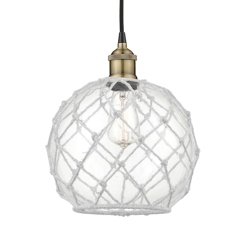 Innovations Lighting 616-1P-13-10 Edison Pendant Edison 10" Wide - Black Antique Brass / Clear / White