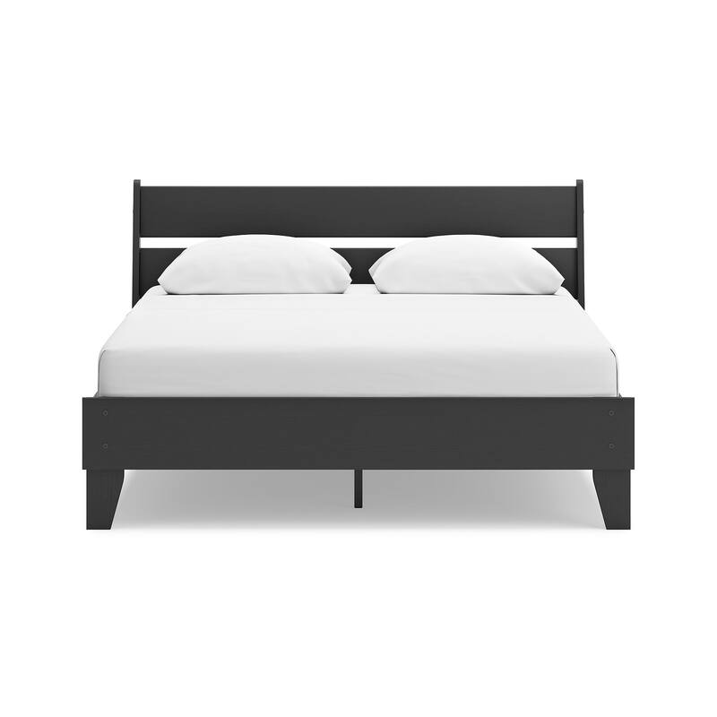 Signature Design by Ashley Socalle Black Panel Platform Bed