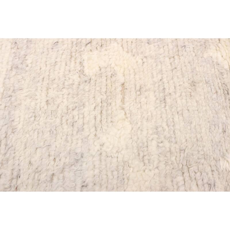 ECARPETGALLERY Hand-knotted Tangier Light Grey Wool Rug - 8'3 x 10'1