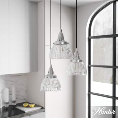 Hunter Cypress Grove 3-Light Cluster Pendant - Island, Dining Room, Entry - Transitional