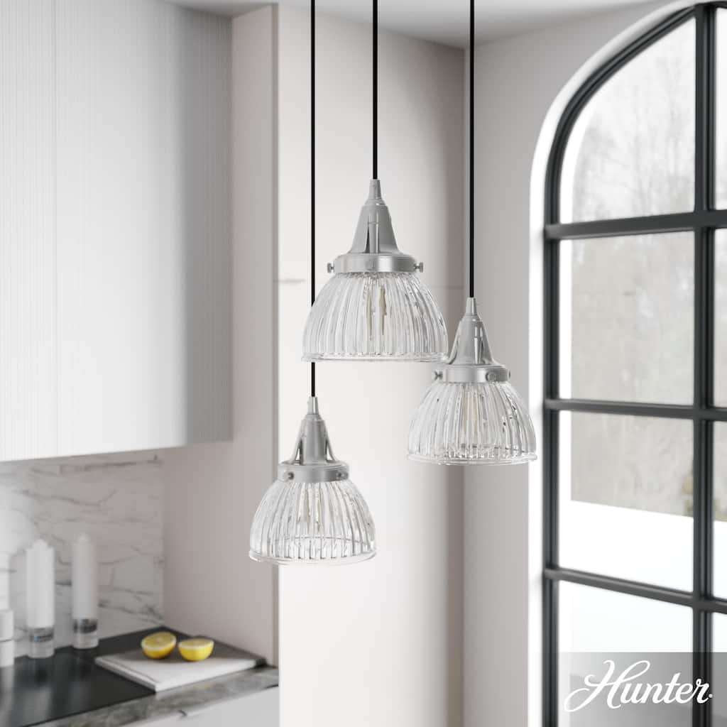Hunter Cypress Grove 3-Light Cluster Pendant - Island, Dining Room, Entry - Transitional