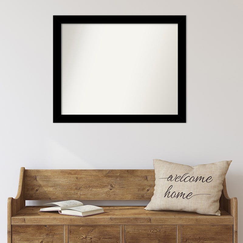 Basic Narrow Non-Beveled Wood Framed Wall Mirror