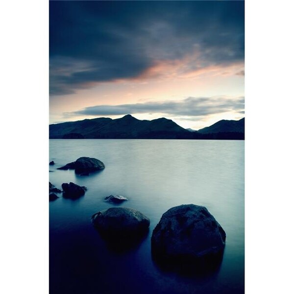 Derwent Water With Catbells At Sunset Poster Print 24 X 38