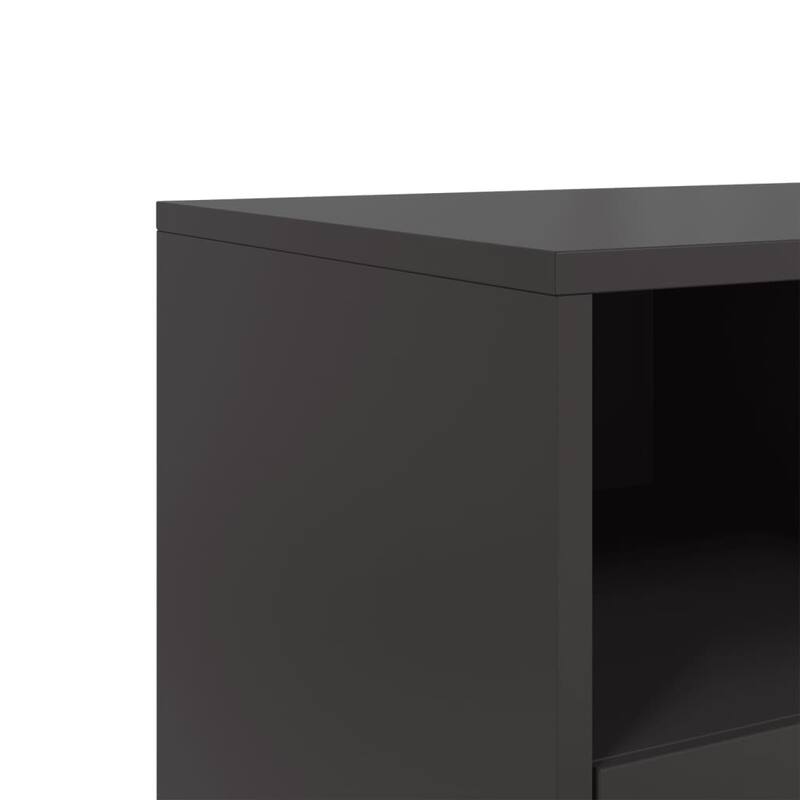vidaXL TV Stand Entertainment Center Sideboard Media unit Cold-rolled Steel - 15.4 x 39.6 x 17.1