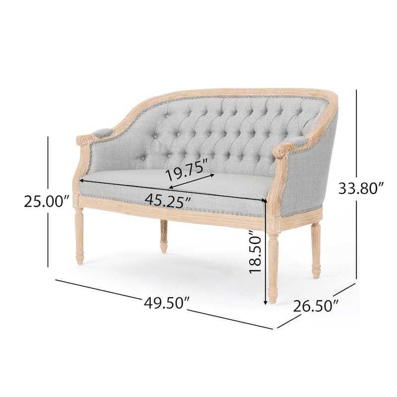 Roomfitters Tufted Barrel Accent Chair, Upholstered Living Room Armchair, Vintage Wooden Frame Seating