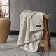 preview thumbnail 2 of 9, Kenneth Cole Textured Solid Plush Throw Blanket