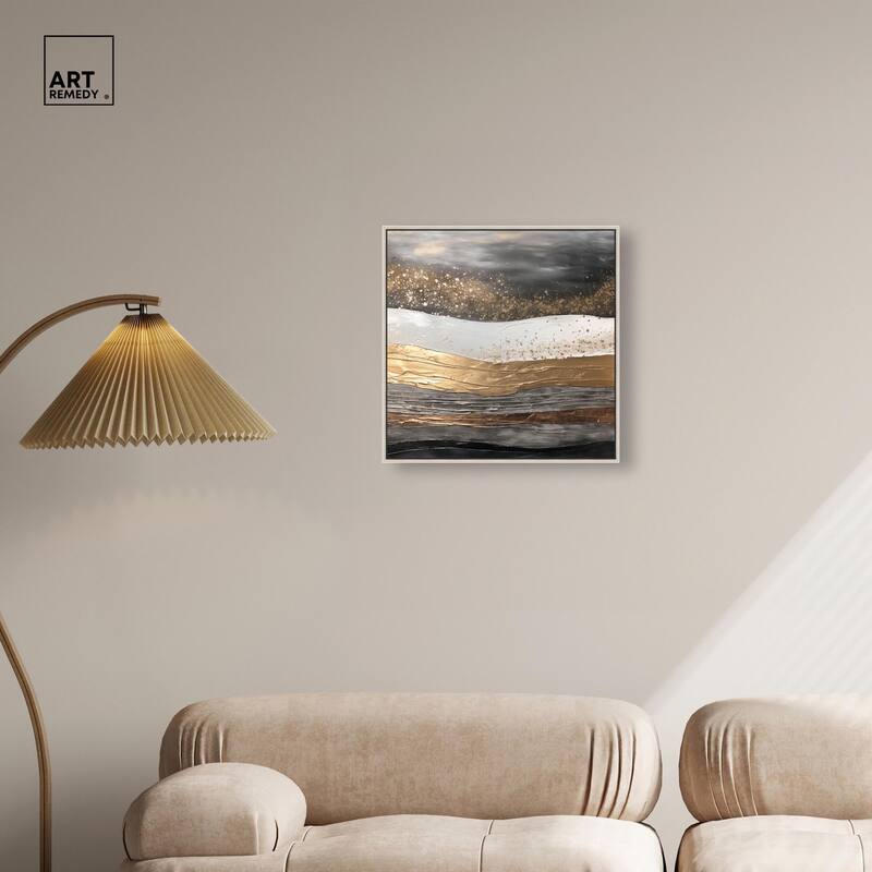 Moonlit Gold III Canvas by Art Remedy