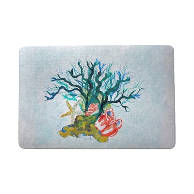 Starfish Coral Shells Door Mat 18"x26" - 18x26