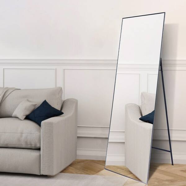 Modern Fulllength Mirror with Stand 59.06 x 19.69inches Bed Bath