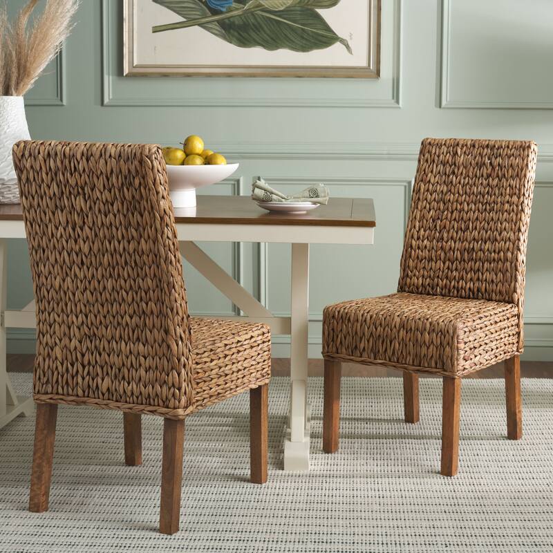 SAFAVIEH Marcy Brown Side Chair (Set of 2) - 18.1" W x 19.7" L x 39" H - 19"W x 22"D x 39"H