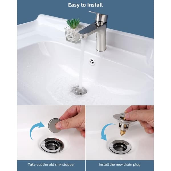Bathtub Drain Stopper 2-Pack – Universal Silicone Cover For 1.5 To 2 Inch Drains, Beige